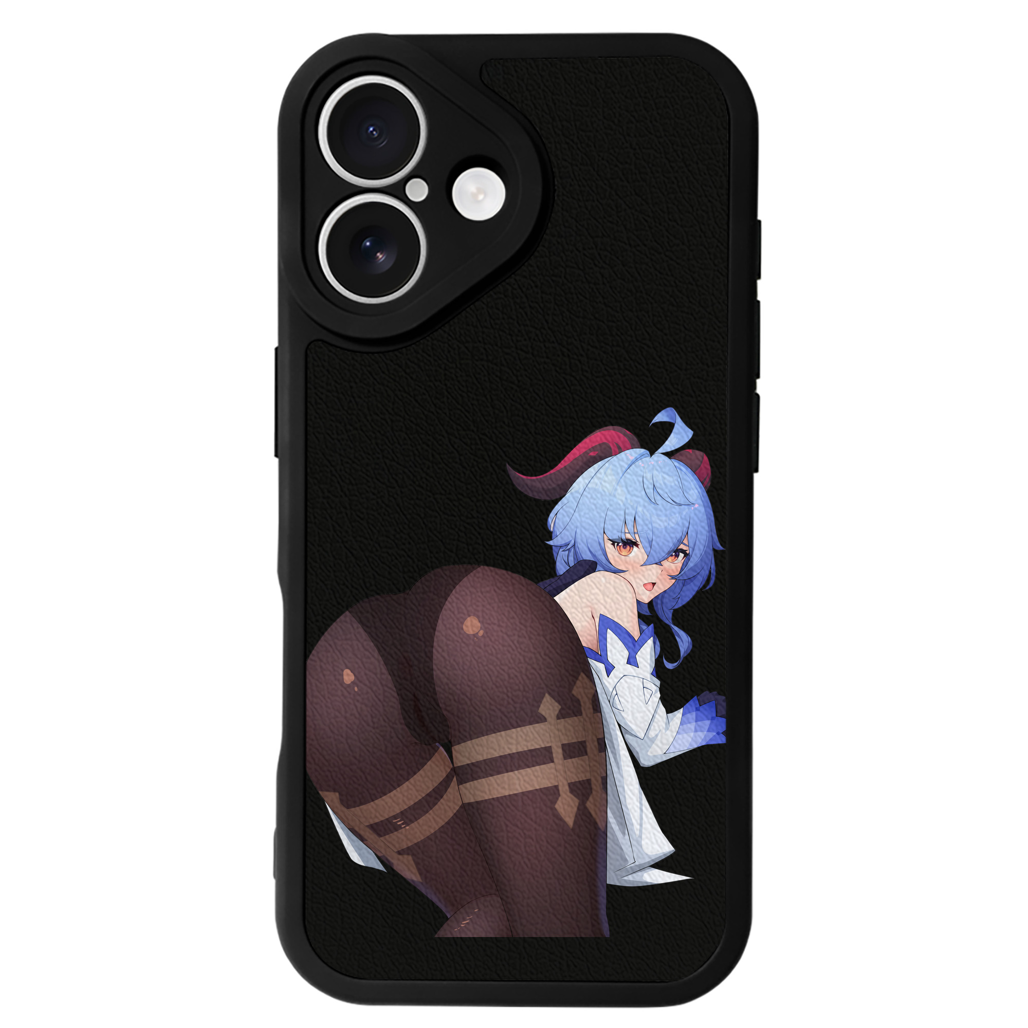 げんし神 甘雨 かんう genshin Ganyu 【iPhone 16シリーズ対応】シリコンスマホケース（レザー調） 材質：シリコン